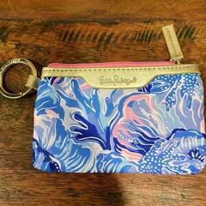 Lilly Pulitzer change purse keychain